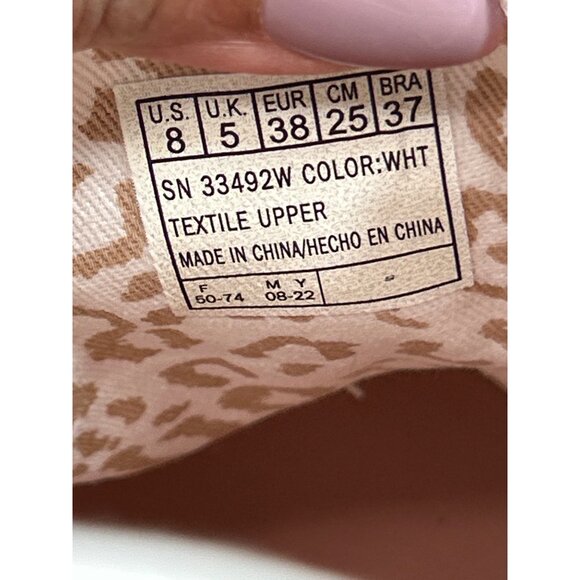 BOBS Womens B Cute Sneakers Wide Fit Canvas White 8W Wide - Picture 7 of 9